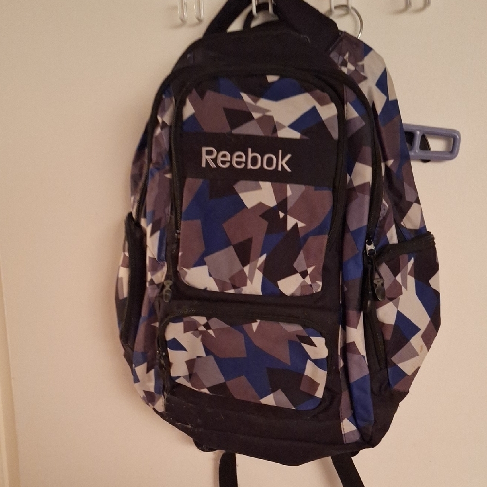 Reebok Men's Abstract Blue and Gray Backpack